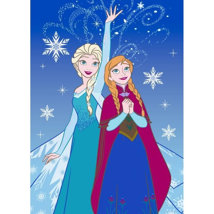 Tapis fille Anna et Elsa Lumière Reine des Neiges Disney