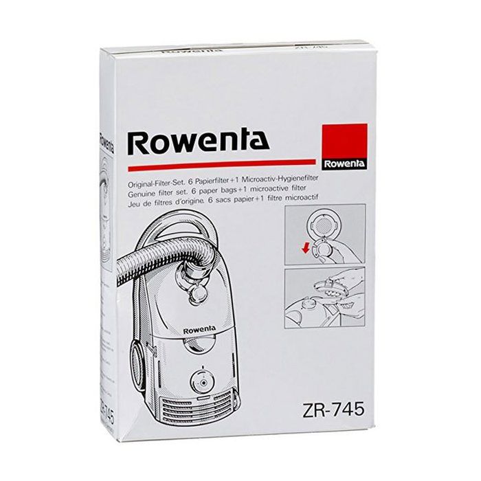 Sacs aspirateur zr745 par 6 + filtre pour Aspirateur Rowenta - 3665392374275
