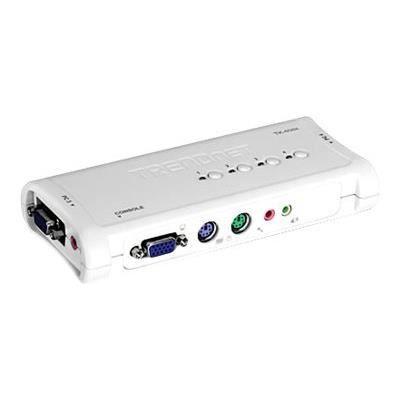 TRENDNET Boîtier de commutation KVM TK-408K - 4 Ordinateurs - 2048 x 1536 - 2 x Port PS / 2