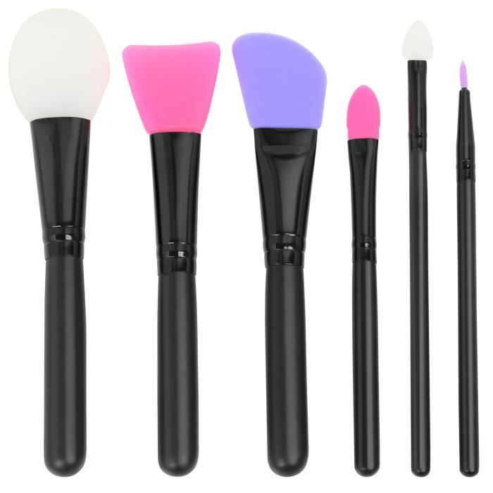 Trixes Set Of 6 Silicone Make Up Brushes Easy Clean For Face Mask Application
