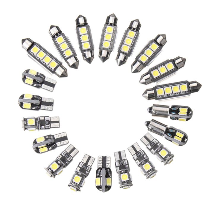 Kit De 20 Ampoules LED Intérieures Pour BMW Série 5 E39 (1997-2003) - Blanc, Canbus, Éclairage Coffre, Plaque