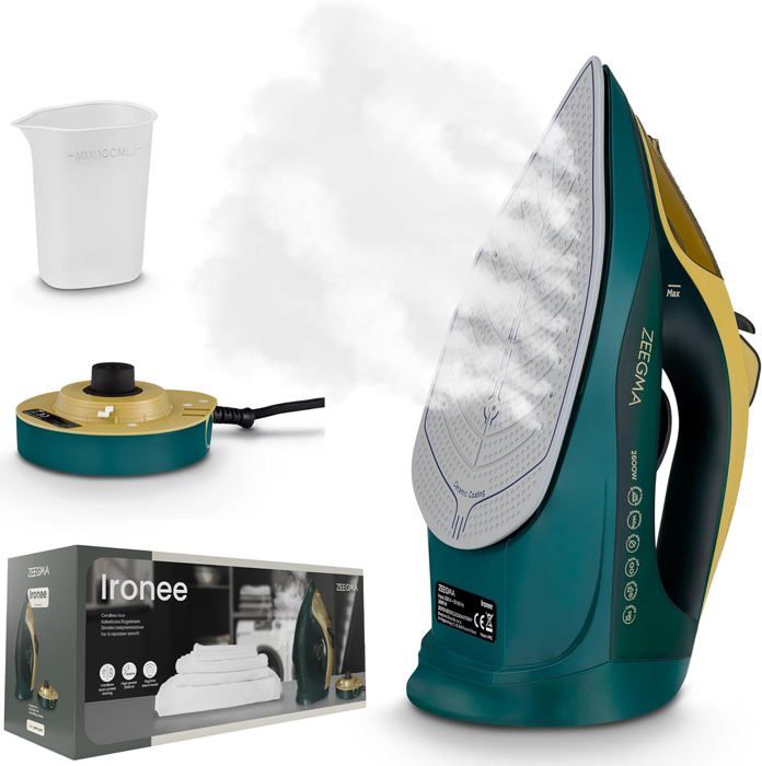 Mini Fer à Vapeur De Voyage ANSIO 408W Semelle Céramique - Fer Portable Léger Violet/Blanc