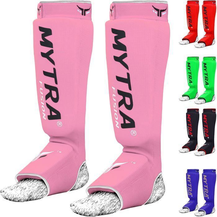 Protège-tibias Mytra Fusion En Cuir Synthétique, Mousse Haute Densité, Fermeture Ajustable, Pour Muay Thai, MMA, Kickboxing, S-M-L-XL