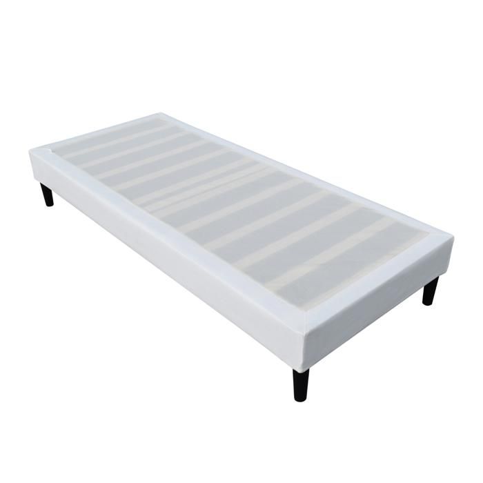 Sommier Tapissier Adrien 160x200cm - 14 Lattes + Pieds 18cm Réglables