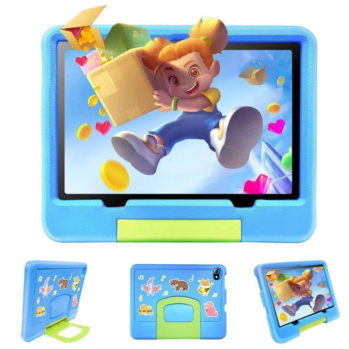 Tablette Tactile 10 Pouces Android 4 Go RAM 64 Go ROM / 128 Go Écran IPS HD WiFi 6000 mAh Contrôle Parental Bleu