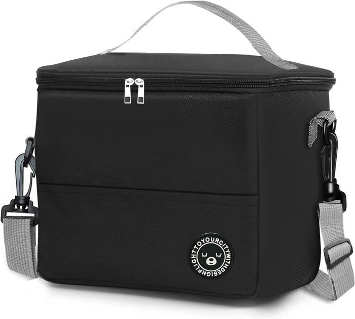 Sac à Déjeuner Isotherme Extensible, étanche Avec Bandoulière Pour Homme Et Femme, Convient Pour Le Travail Et Le Bureau, Bleu