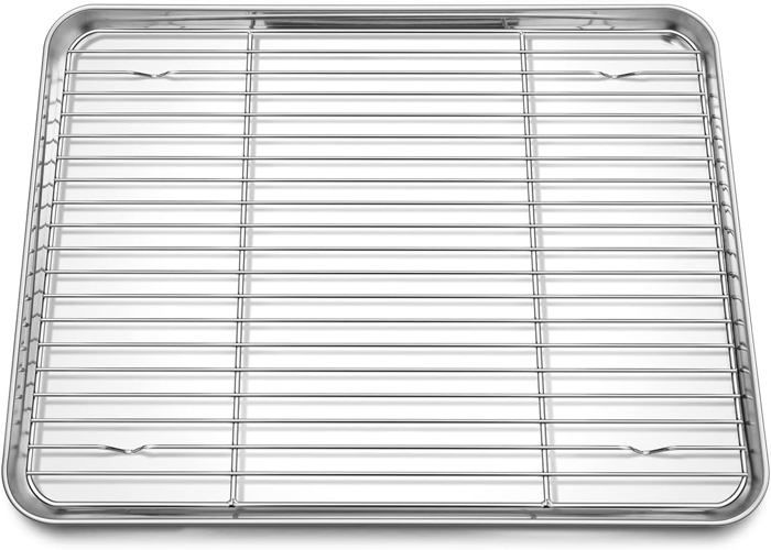 3 Plats De Cuisson Inox Navaris Avec Grilles – Neufs