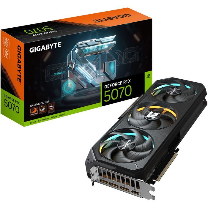 GIGABYTE GeForce RTX 5070 GAMING OC 12G Carte Graphique 12 Go GDDR7 192 bits PCI E 5.0 2625 MHz Core Clock 3 x DP 2. 1 x HDMI 2.1b NVIDIA DLSS 4 GV N5070GAMING OC 12GD Neuf - vue 5