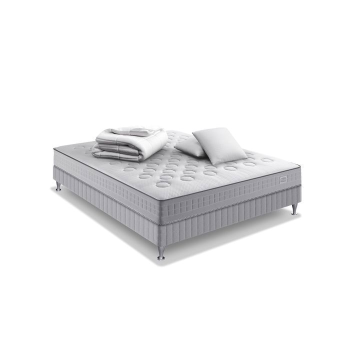 Ensemble INITIAL 140x200 ressorts ensachés ferme H23 sommier+ COUETTE + 2 OREILLERS Ensemble INITIAL 140x200 ressorts ensachés ferme H23 sommier+ COUETTE + 2 OREILLERS
