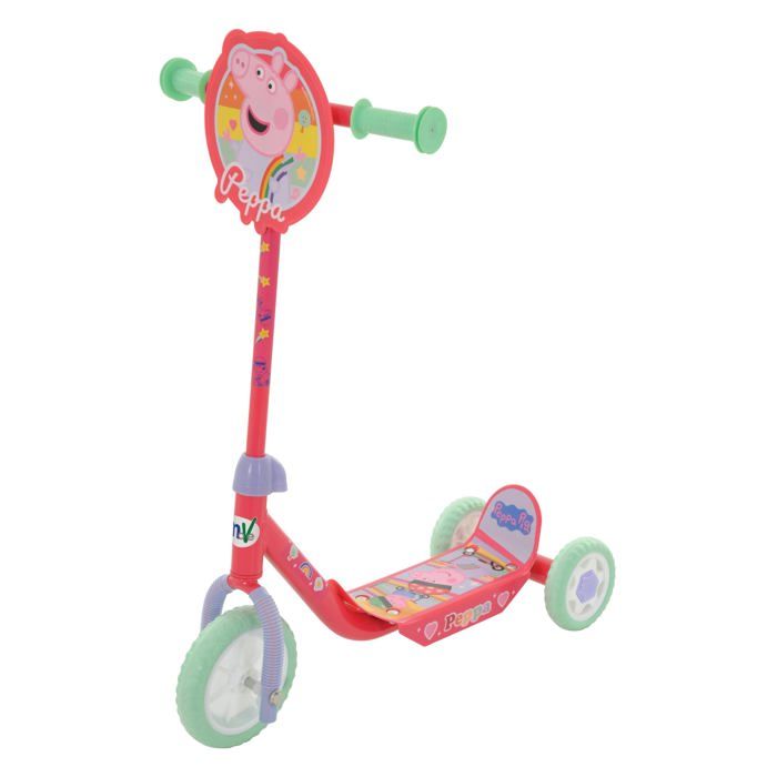 Trottinette enfant - Peppa Pig - Peppa Pig - À partir de 3 ans - Plateforme antidérapante - Hauteur réglable 60-66 cm