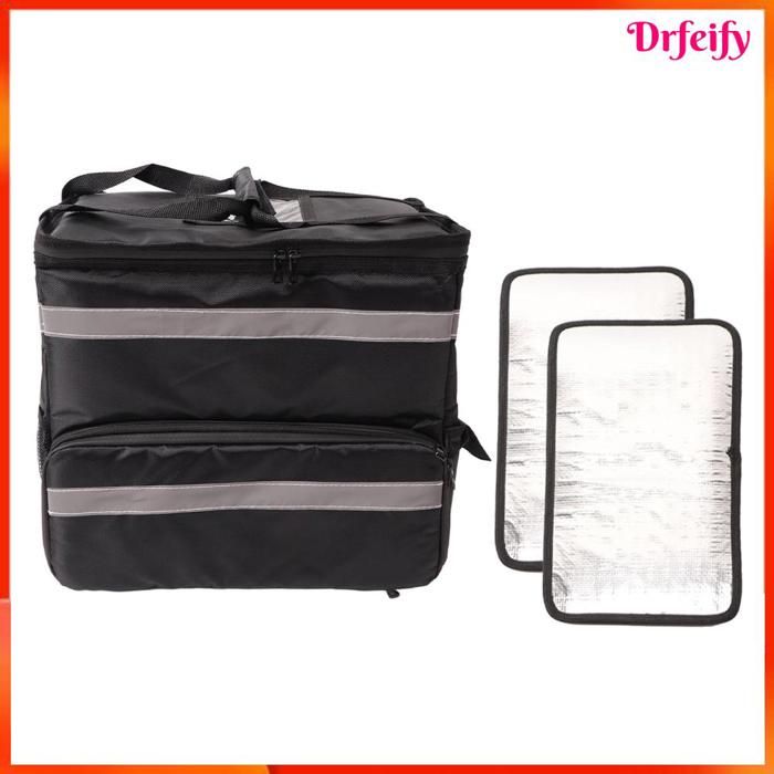 Sac à dos isotherme de livraison - AKOZON - 50 L - Grande capacité - Couche extensible - Doublure aluminium