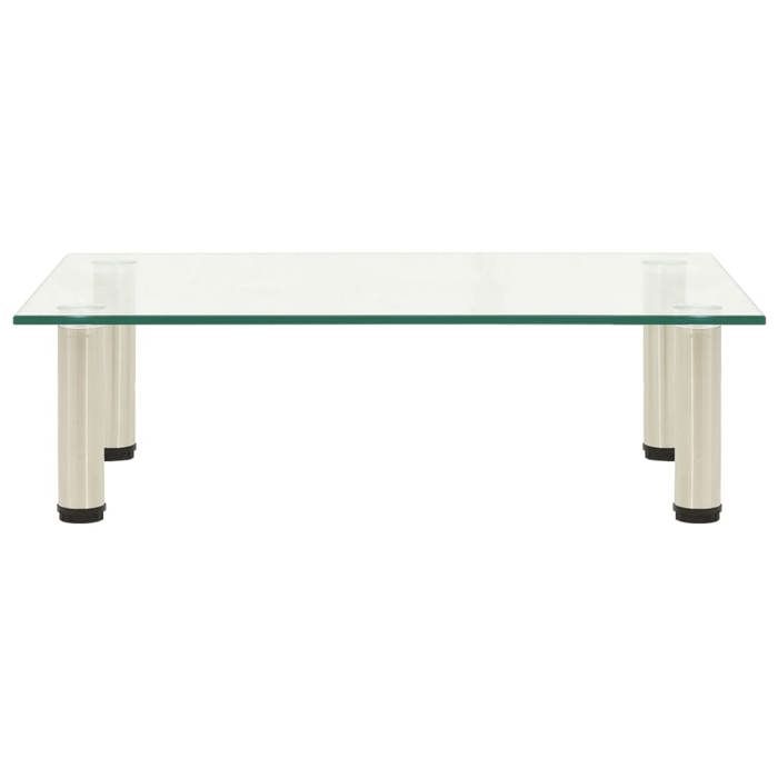 En solde Meuble HiFi - CLOUD - Meuble Télé Bas - transparent en verre trempé 60 x 35 x 17 cm LL5571