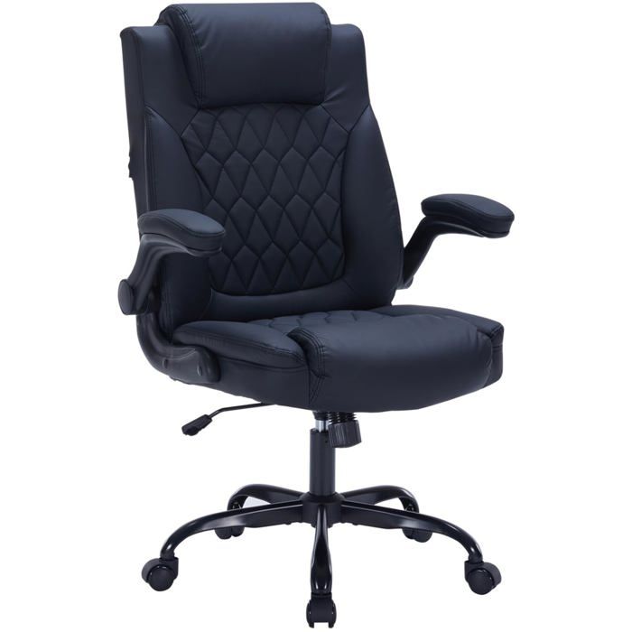 Fauteuil de bureau ergonomique - LUNSY - Noir - 51x51 cm - Hauteur réglable - Inclinaison jusquà 120°