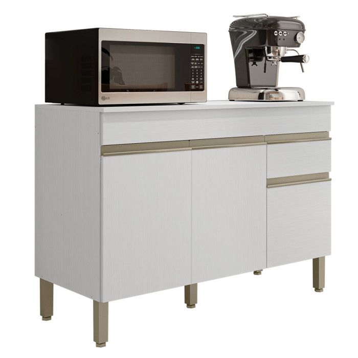 Buffet Bas 3 Portes 1 Tiroir Blanc 5 Niches L 120 H 86 P 53.3 cm - L 120 x l 53.3 x H 86 cm Buffet Bas 3 Portes 1 Tiroir Blanc 5 Niches L 120 H 86 P 53.3 cm - L 120 x l 53.3 x H 86 cm