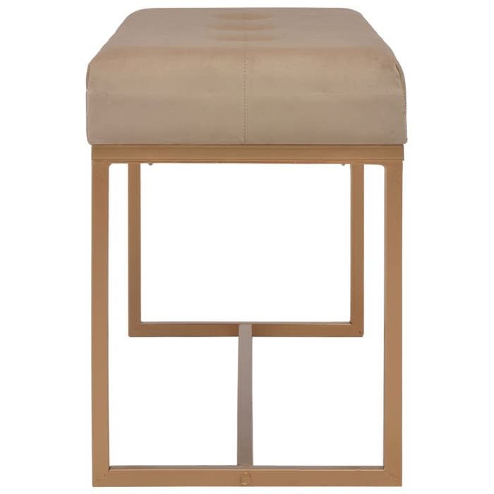 Meuble de couloir Beige - Banc dentrée - beige 80cm velours 794 584816311