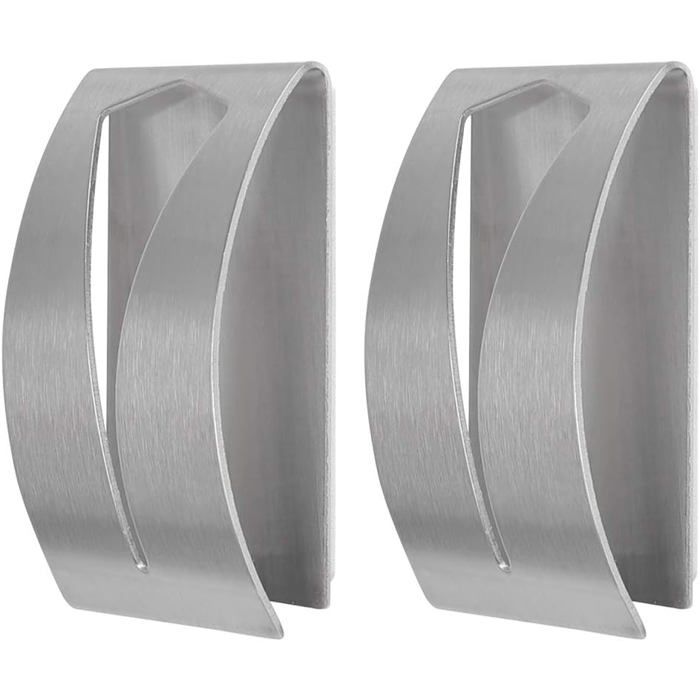 2 Pièces Porte-Serviette Adhésif Patère Mural INOX pour Serviette Torchons Tabliers ou Sac Cuisine