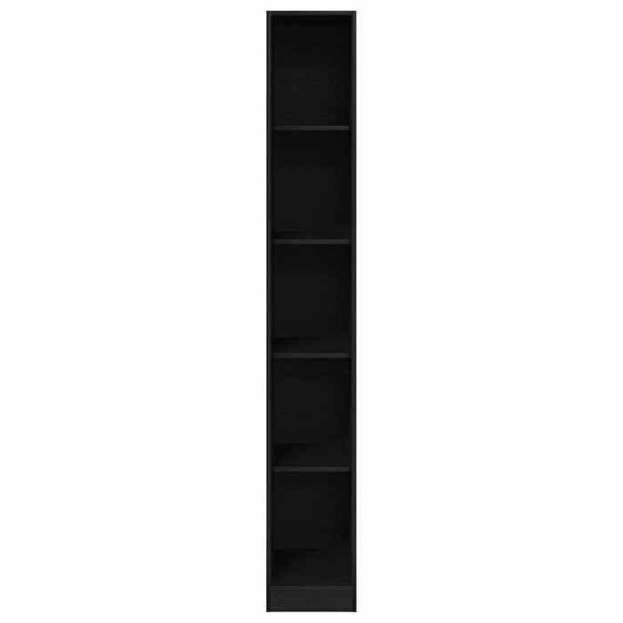 Meuble vêtements Noir - Armoire de chambre - Grand espace - Armoire penderie - chêne Noir - 30x50x200cm - Bois din11