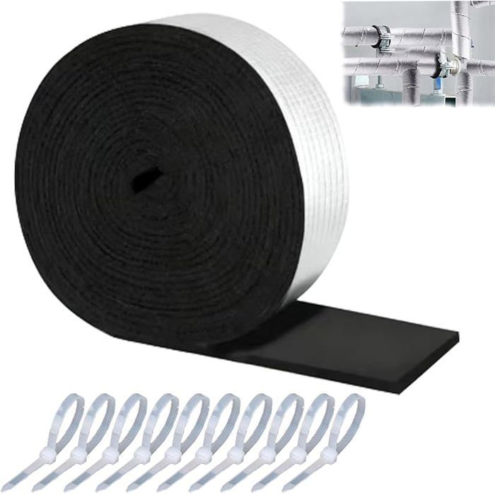 Lot de 1 isolation de Tuyaux en Mousse 10 m x 5 cm Isolation des Tuyaux ...