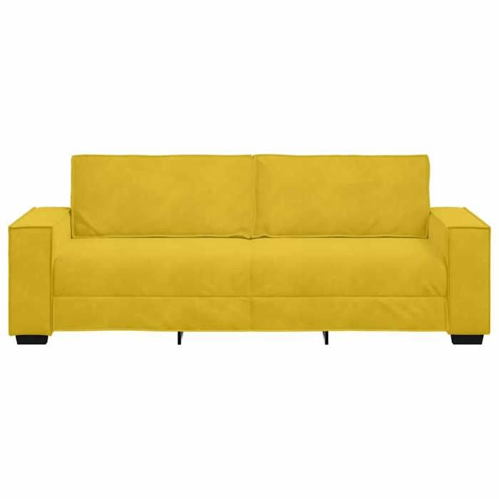 Jaune SOFA - Moderne - Canapé avec 3 places - contemporain - Jaune 180 cm Velours C2059