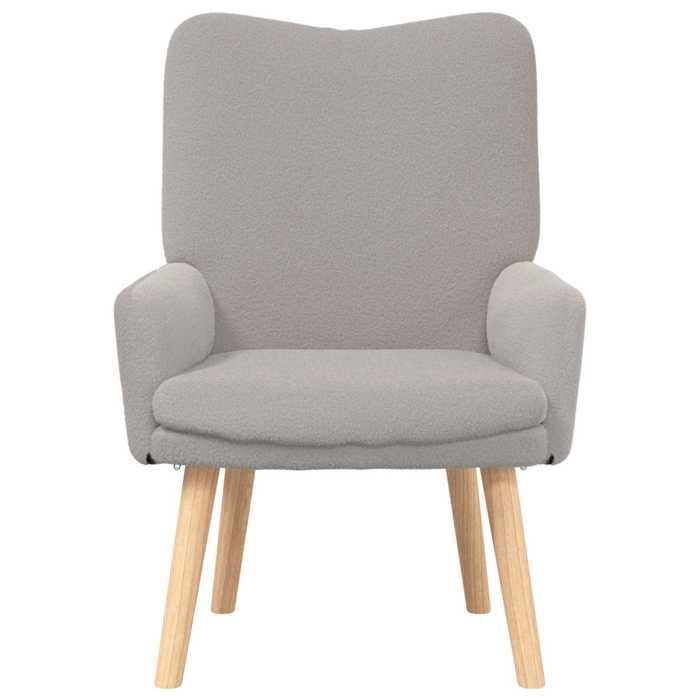 Moderne Fauteuil de salon - Fauteuil TV - 1 place - Chaise de canapé - tissu - gris clair - Charge 150kg - 63x67x94 cm hyw14d742