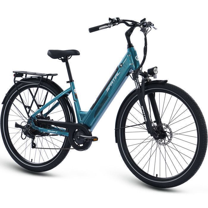 SPATIAL Vélo électrique 29 Vert foncé-Moteur 600W- Batterie 48V12Ah- Shimano 7 Vitesses - VTT Ville E-Bike - Autonomie 100 km