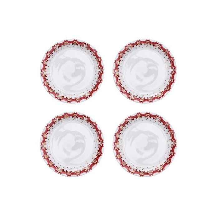 Ensemble de 4 assiettes plates Bjorn en porcelaine