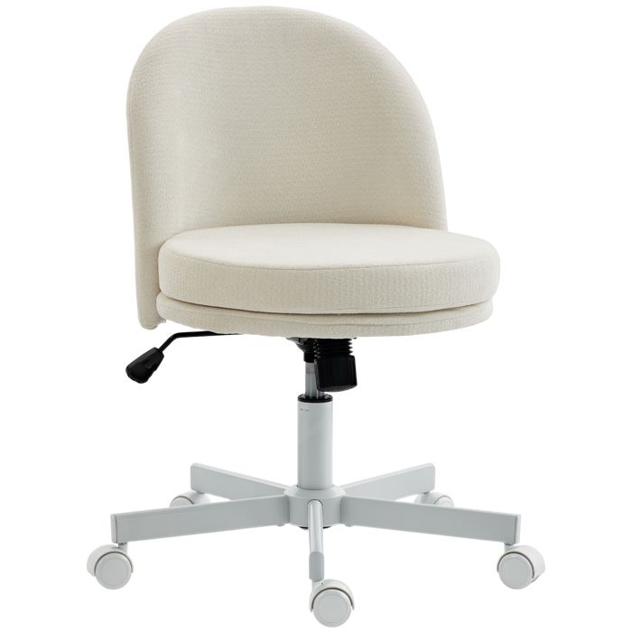 Fauteuil de bureau - MINIMAL - HOMCOM - Revêtement chenille 10 cm - Hauteur réglable 44-54 cm - Roulettes PU silencieuses Fauteuil de bureau - MINIMAL - HOMCOM - Revêtement chenille 10 cm - Hauteur réglable 44-54 cm - Roulettes PU silencieuses
