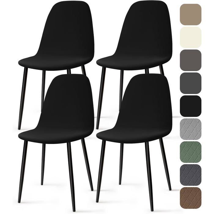 4 Housses Chaise Scandinave – Lavable Universelles