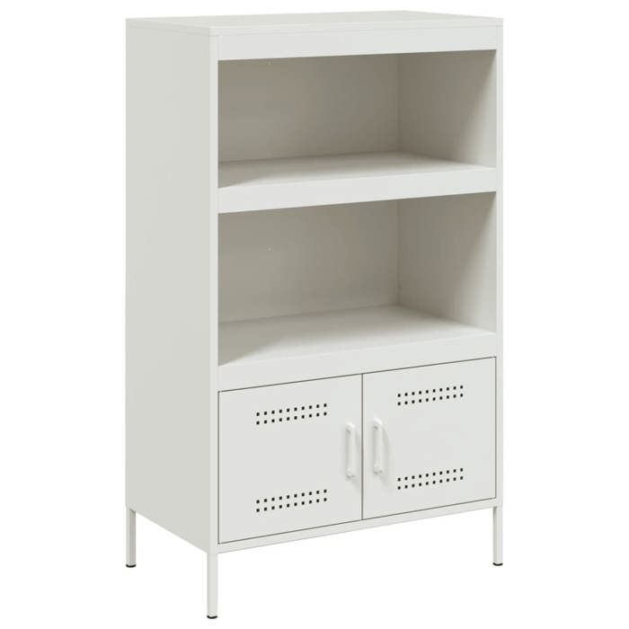 Acier Armoire haute élégant BUFFET RANGEMENT blanc 68x39x113 cm acier bb3109