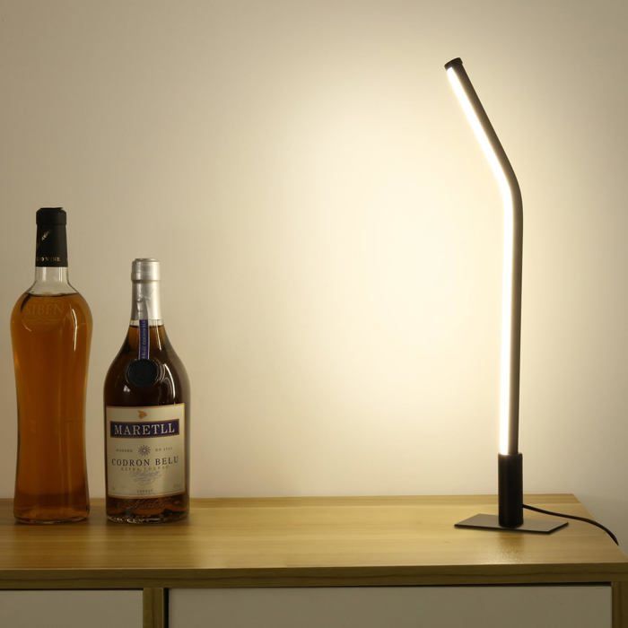 Lampe de Chevet Avec Cordon(USB 5V 2A) Lampe de Table Dimmable Petite Lampe de Bureau LED en Métal Moderne Motif Lampe de Chambre