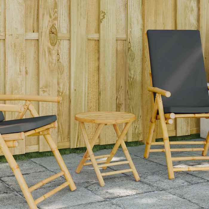 Meuble patio/terrasse - VIDAXL - TOP Table de jardin pliable - Ø45x45 cm - bambou &&70976