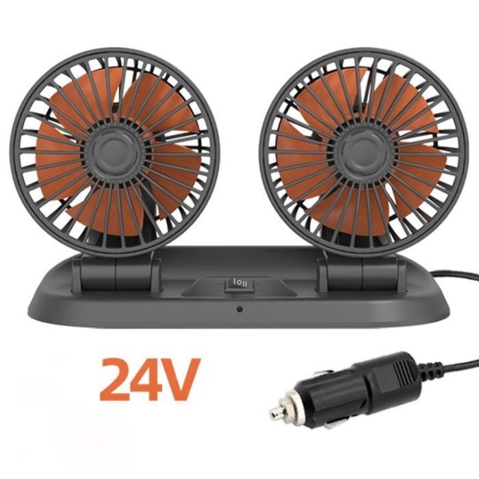 TOTMOX Circulateur D'Air 3 Têtes 360° - Ventilateur Voiture Portable USB 5V Pour Berline, SUV, Camion, Bateau