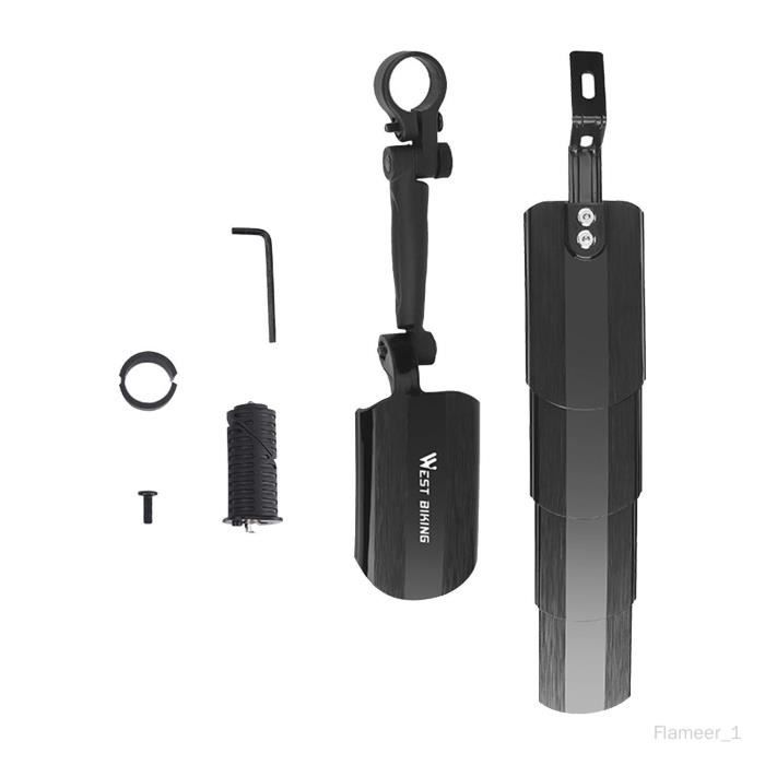 Brompton Garde-Boue Arrière + Bavette - Version L - noir