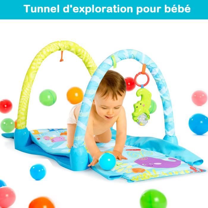 Tapis D Eveil Polyvalent Tapis De Jeu Pour Enfants Avec 3 Jouets Centre D Activite Pour Bebe Avec Pour Filles Et Garcon 0 An De Plus Cdiscount Puericulture Eveil Bebe