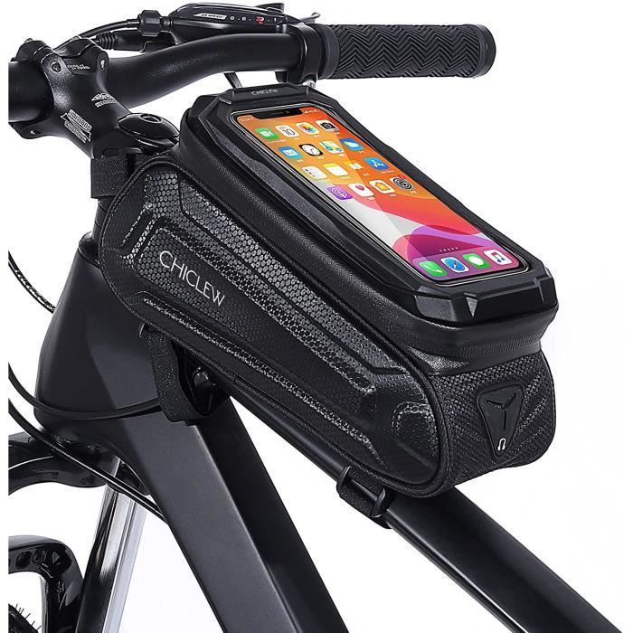 ENONEO Support Telephone Moto Etanche Porte Telephone Vélo Universel avec  Écran Tactile Sacoche Vélo Cadre Support Smartphone Guidon VTT jusqu'à 6.8