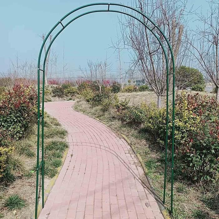 Arche De Jardin En Métal Noir - Arche à Rosiers 140x240 Cm Ou 230x195 Cm, Support Pour Plantes Grimpantes Et Décoration Mariage