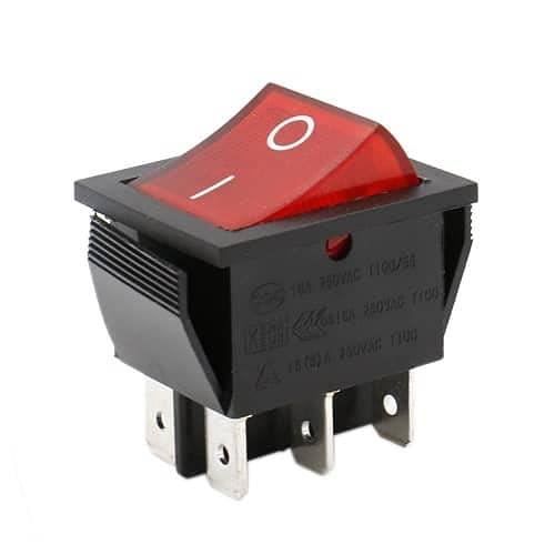 QWORK Lot De 6 Interrupteurs à Bascule ON-OFF-ON DPDT 6 Broches 16A 250VAC - Noir