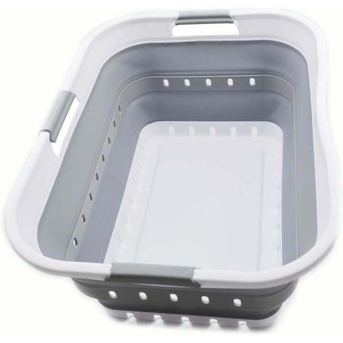 Panier À Linge Pliable En Plastique De 37 L - Boîte De Rangement Pliable Et Pop-Up - Panier Peu
