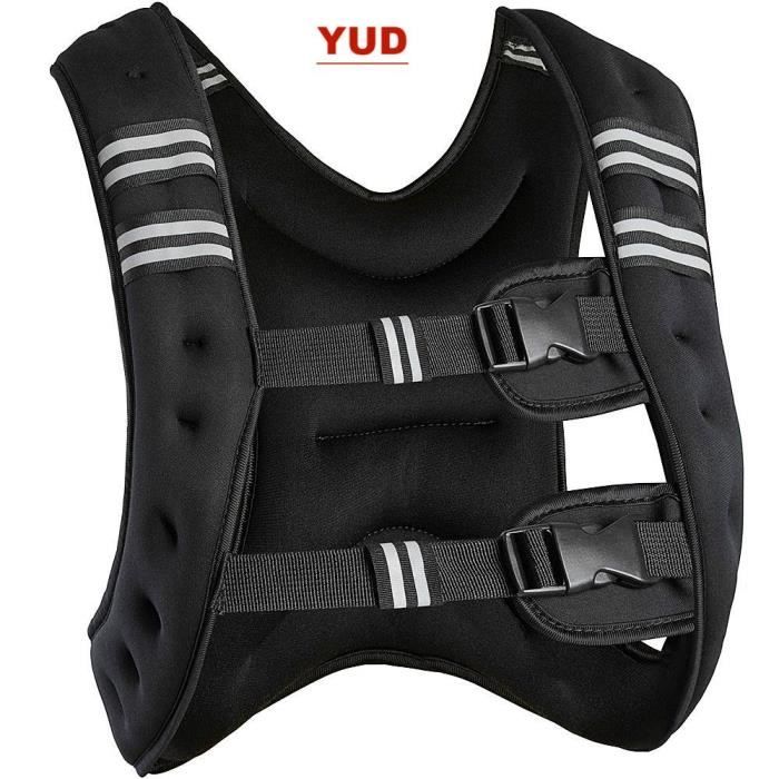Gilet lesté de course à pied YUD 10kg en Lycra noir Cdiscount Sport