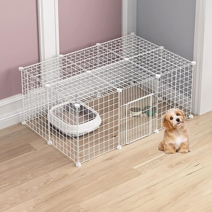 Cage pour Chat Grand Enclos pour Chat Intérieur Petits Animaux Cages Caisse pour Chaton