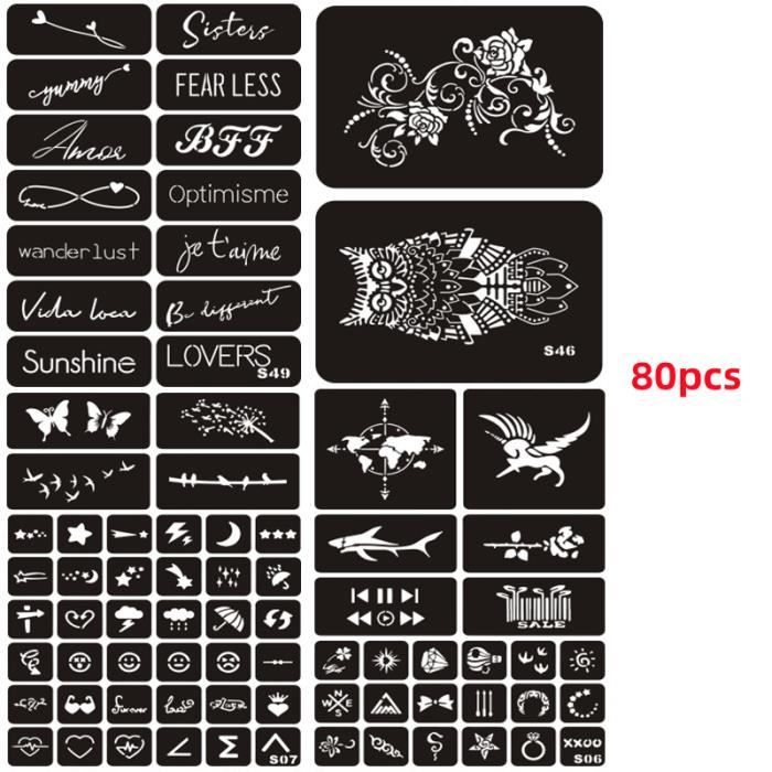 10 Feuilles De Tatouages Temporaires Pailletés Pour Femmes - Motifs Mandalas, éléphants, Argent Brillant - Décoration Corporelle Réaliste Et Facile à Poser