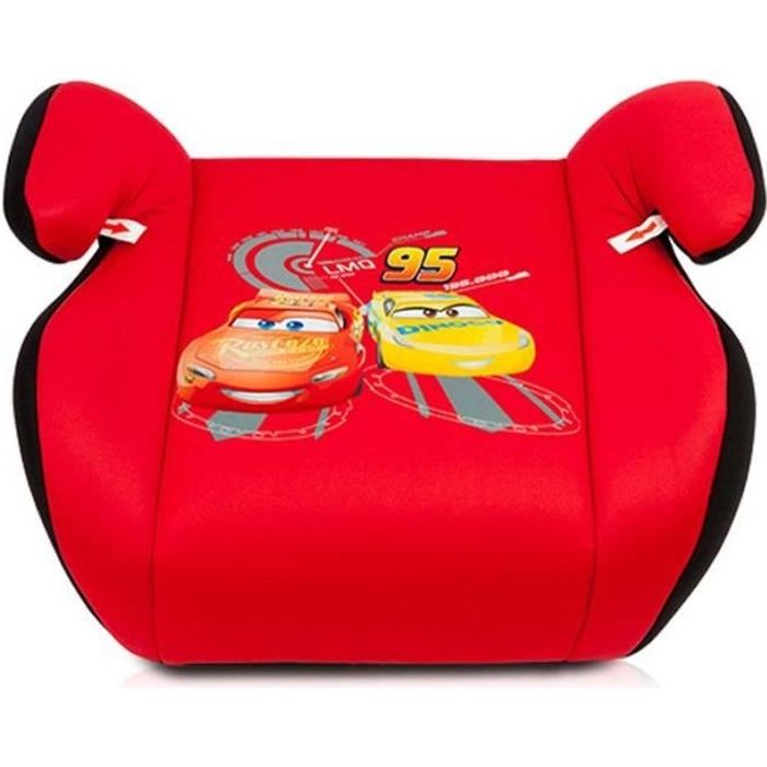 Rehausseur siège auto pour enfants - Disney - Cars 104 - Groupe 2/3 - Rouge - Avec réducteur