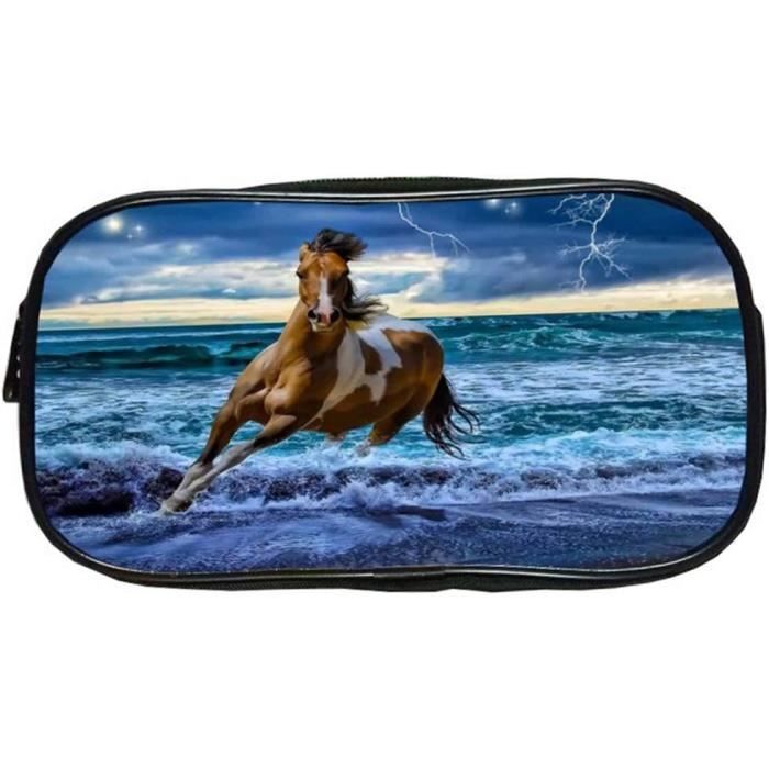 Trousse À Crayons Axolotl En Cuir Avec Motif Kawaii - Pour Garçons Et