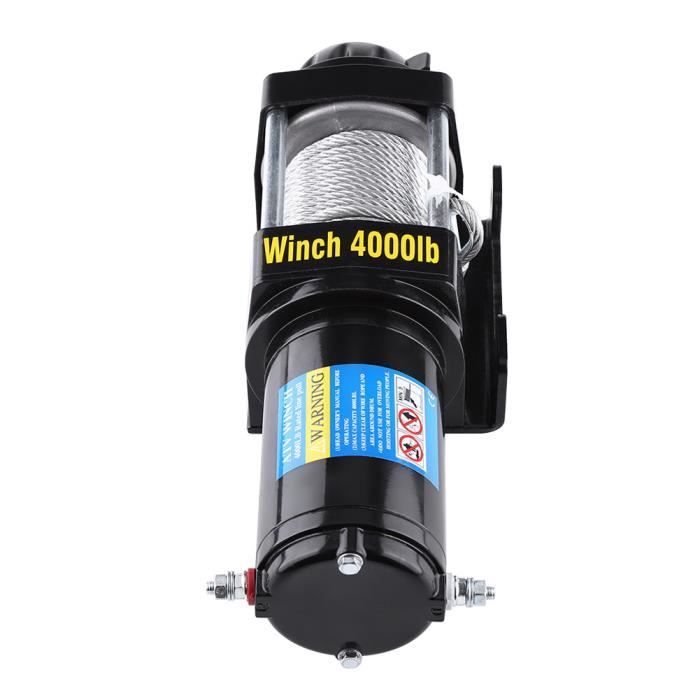 AUTO WINCH 4000lb WINCH Treuil à câble en acier électrique 12V