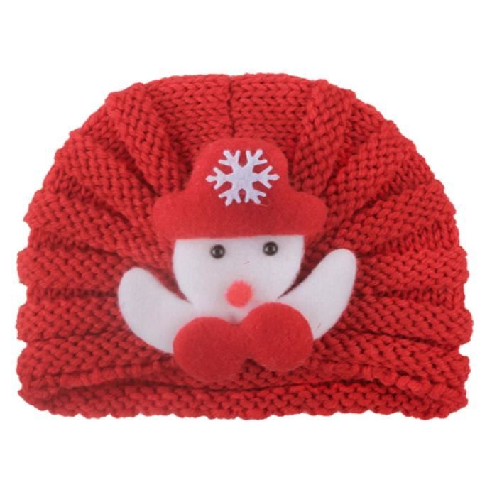 Enfant En Bas Age Enfants Bebe Garcon Fille Chaud Dessin Anime De Noel Tricot Crochet Chapeau Bonnet Casquette Soins Bebe1135 Cdiscount Pret A Porter