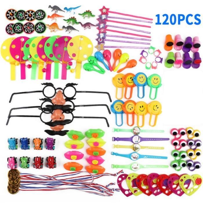 120 Pcs Jouet Assortiment pour Enfants Party Favors Fournitures Fille  Garçon D'anniversaire Cadeau Pinata Fillers Enfants