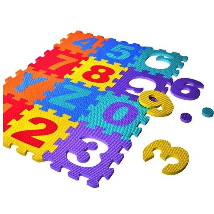 Lot de 36 pièce de Tapis Puzzle Lette Chiffre Epais 9mm Jouet pour Bébé Enfant Unisexe Garçon Fille