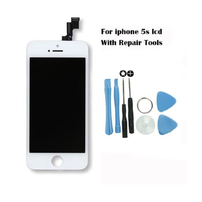 Écran Complet LCD + Vitre Tactile Pour IPhone 4 - Remplacement Neuf Avec écouteur Blanc Inclus