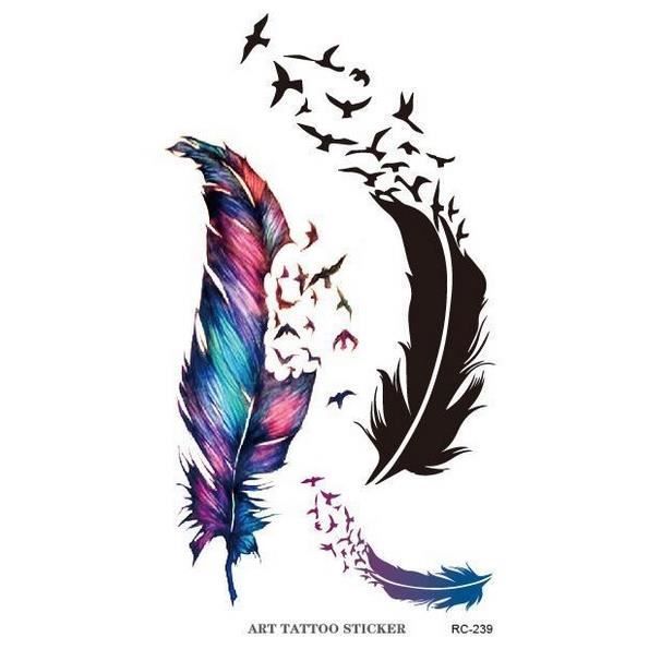 Tatouage Plume Oiseaux Qui S Envolent
