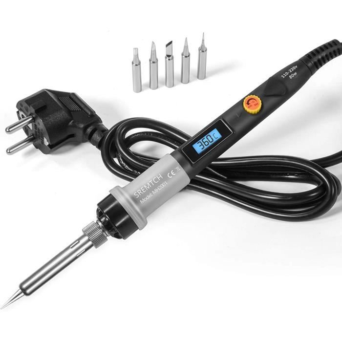 Fer à Souder Sans Fil Rechargeable USB Avec Écran LCD - Kit Complet Température Réglable 3 Pannes